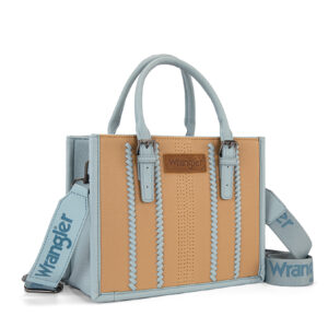 Wrangler Boston Stitch Crossbody Bag - Camel/Blue